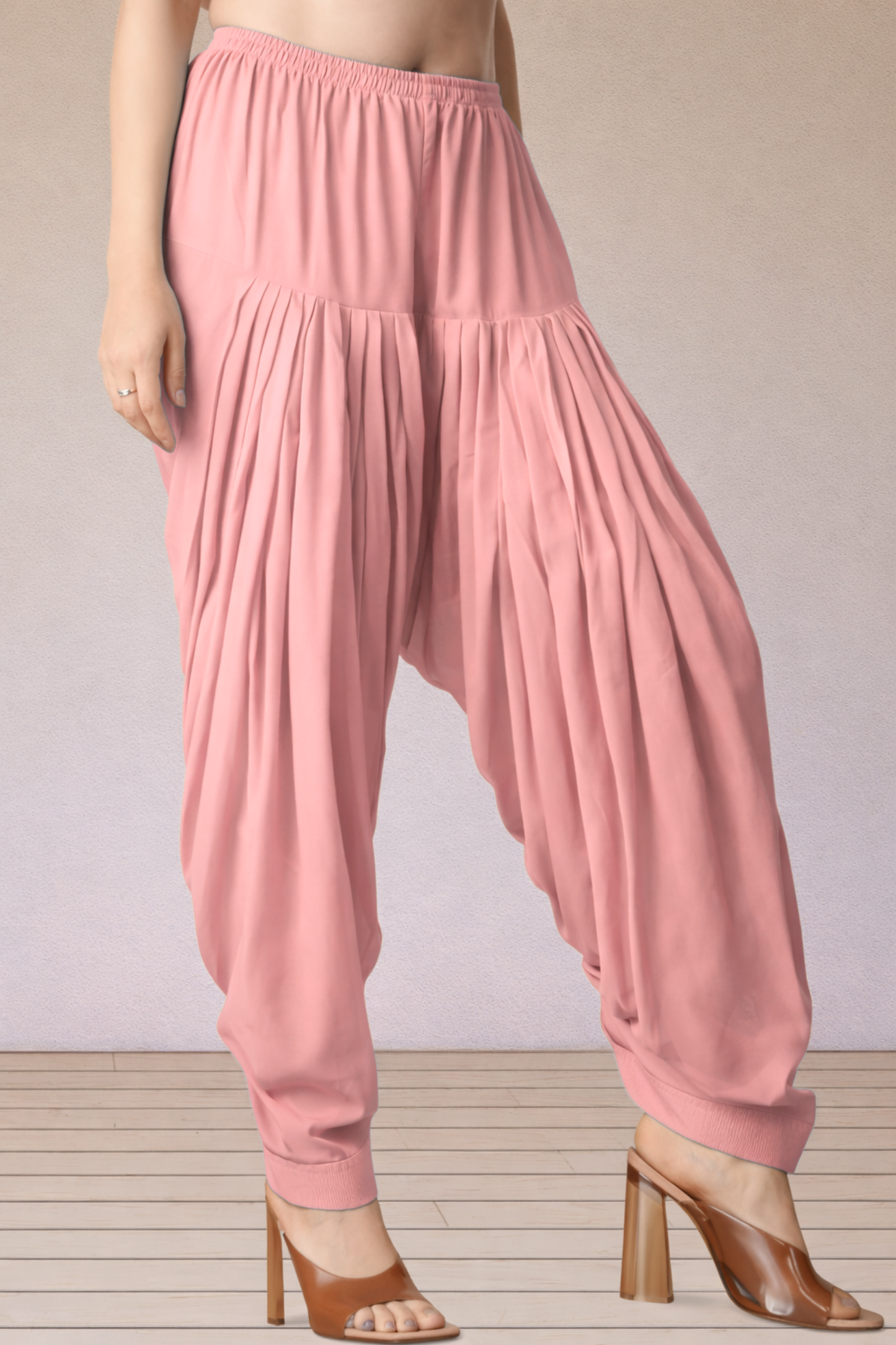 Peach Rayon Patiala Salwar