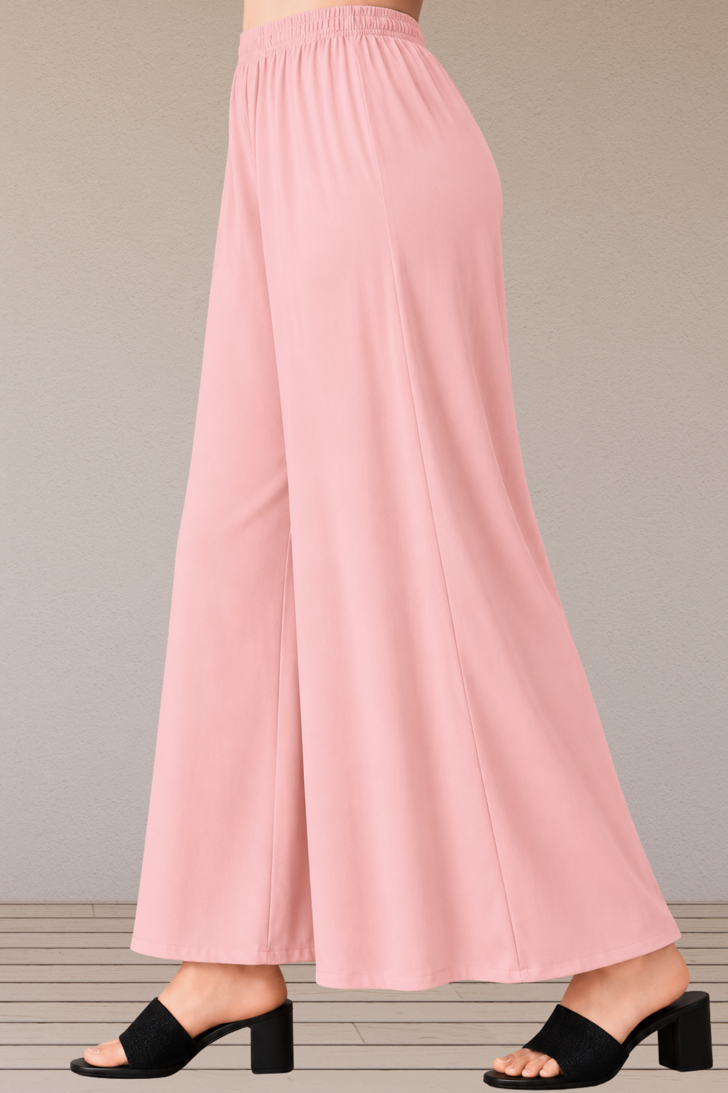 Peach Rayon Skirt Palazzo