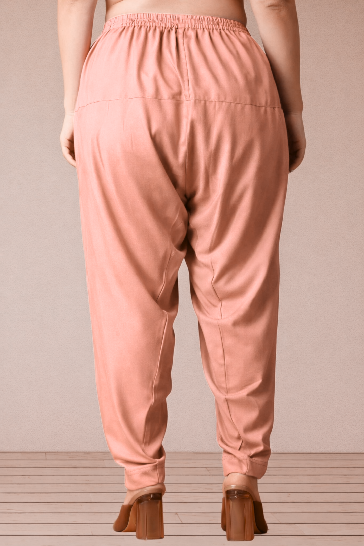 Peach Straight Rayon Salwar Pants