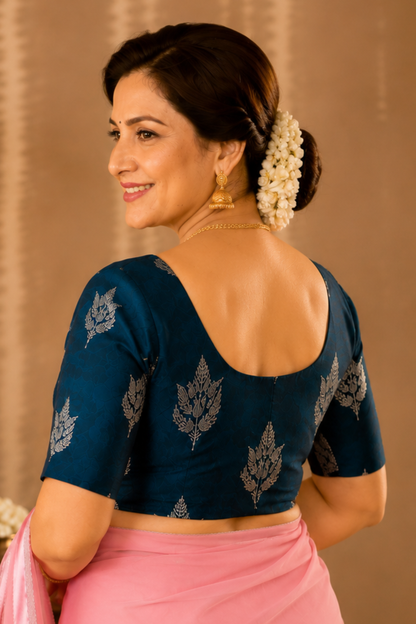 Peacock Green Silk Blouse