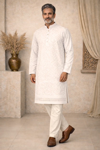 Pearl Radiance Sequined Kurta