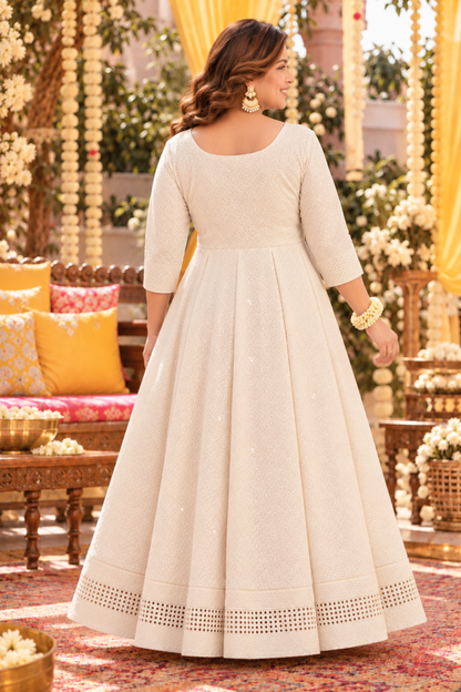 Pearl Radiance Sequined Fancy Dress