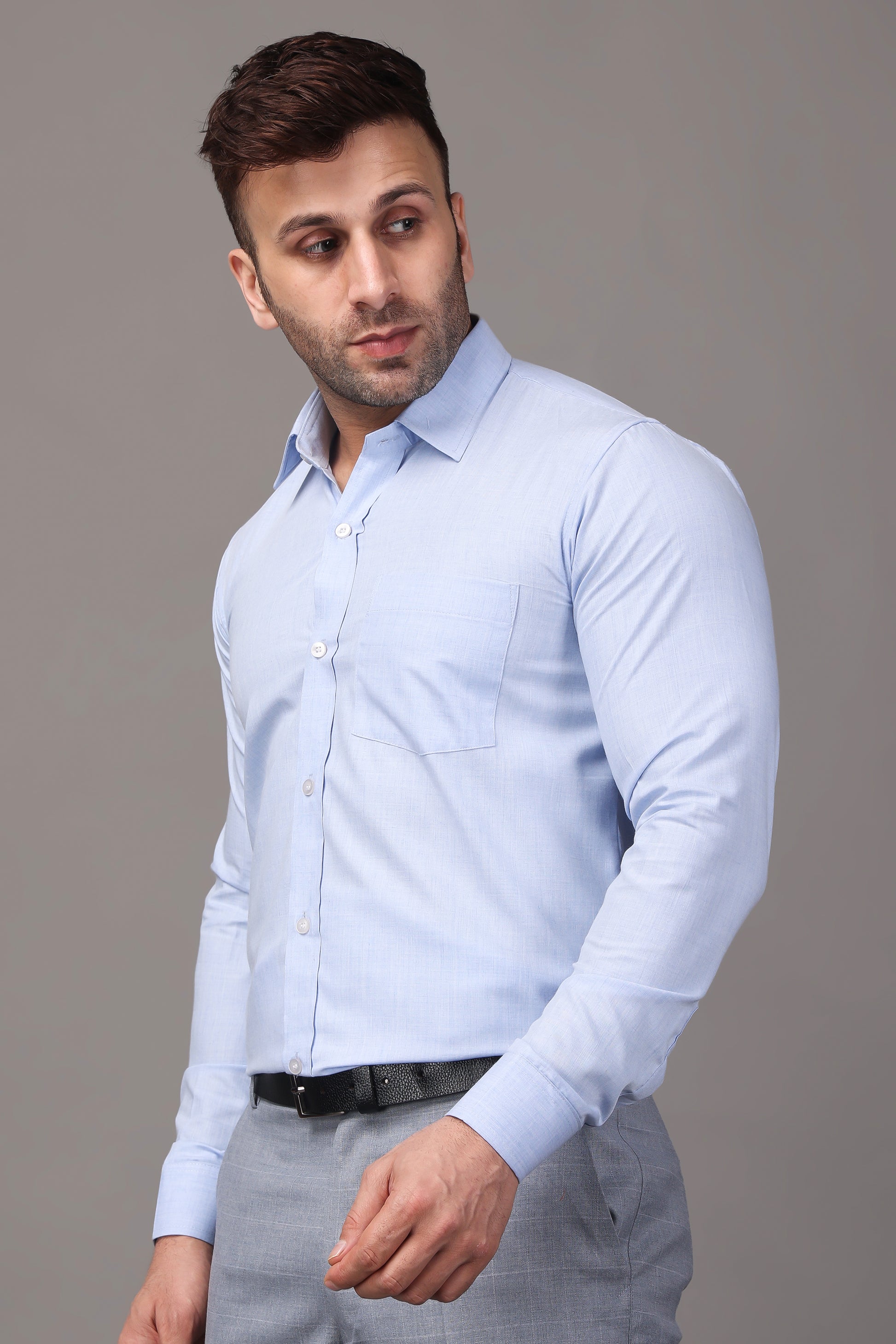 Blue Plus Size Shirts For Men