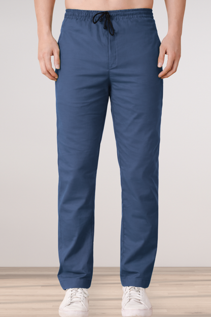 Persian Blue Cotton Track Pants