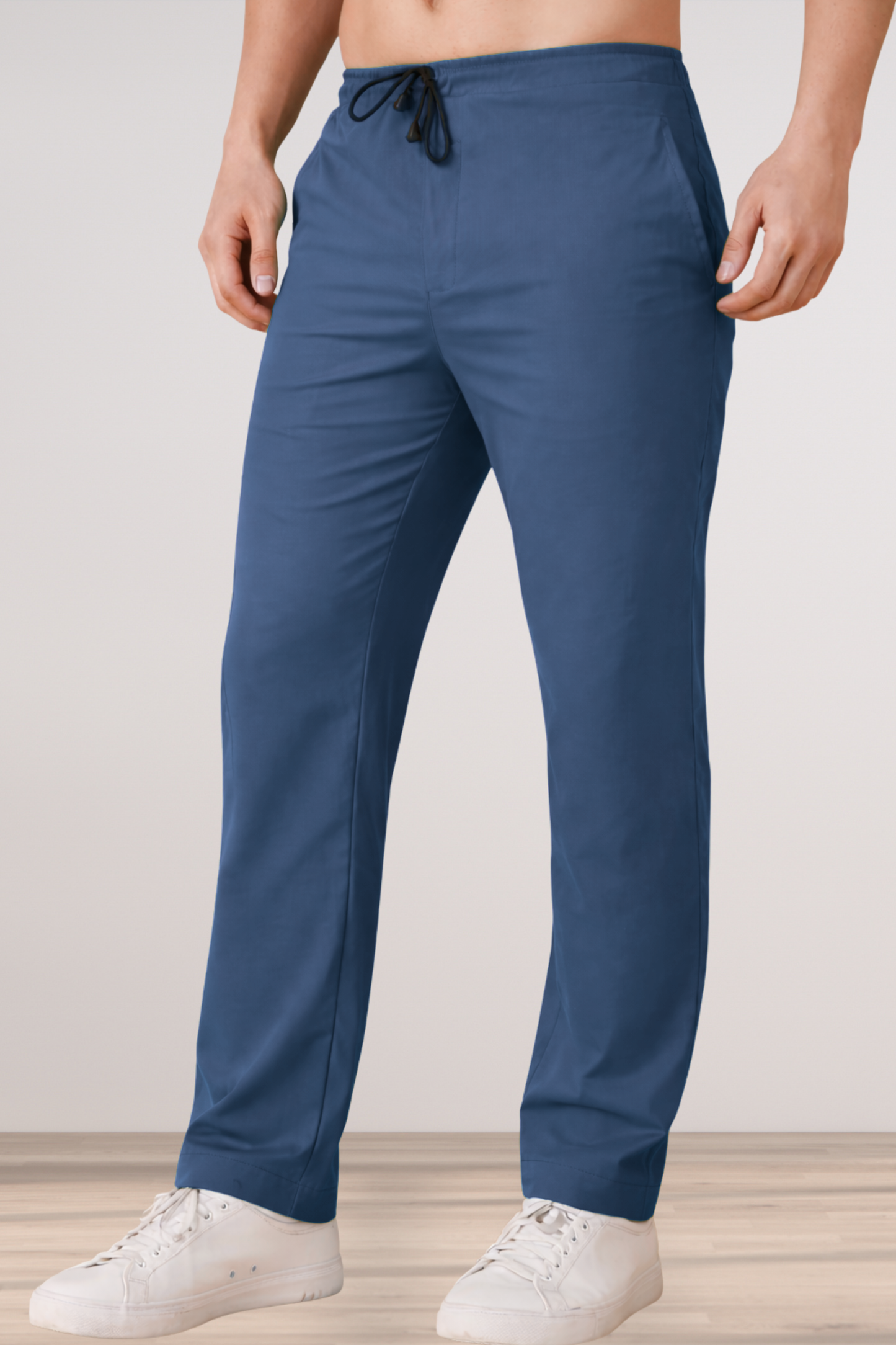Persian Blue Cotton Track Pants