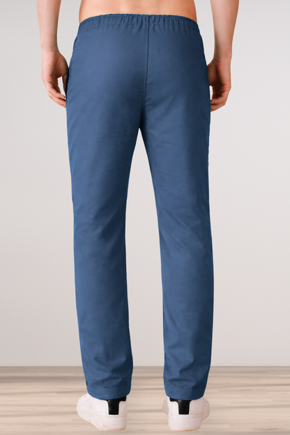 Persian Blue Cotton Track Pants