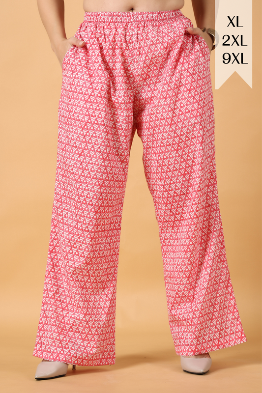 Pink Printed Cotton Pajama