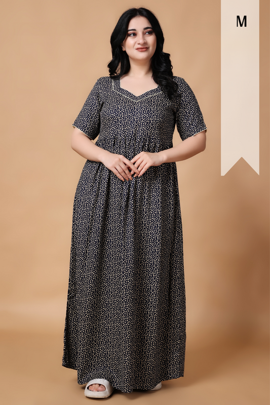 Blue Pepper Rayon Night Gown