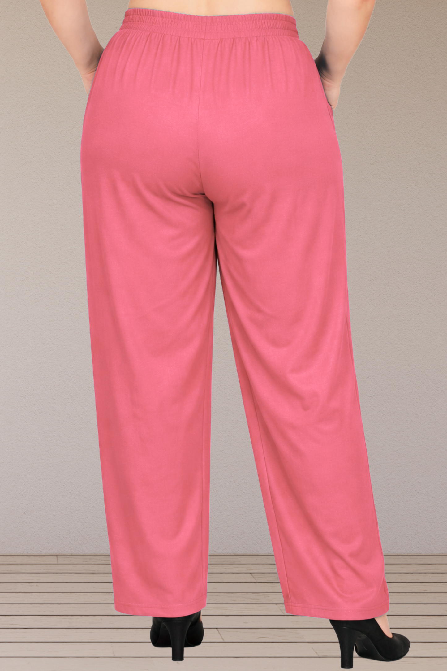 Pink Belted Cotton Palazzo