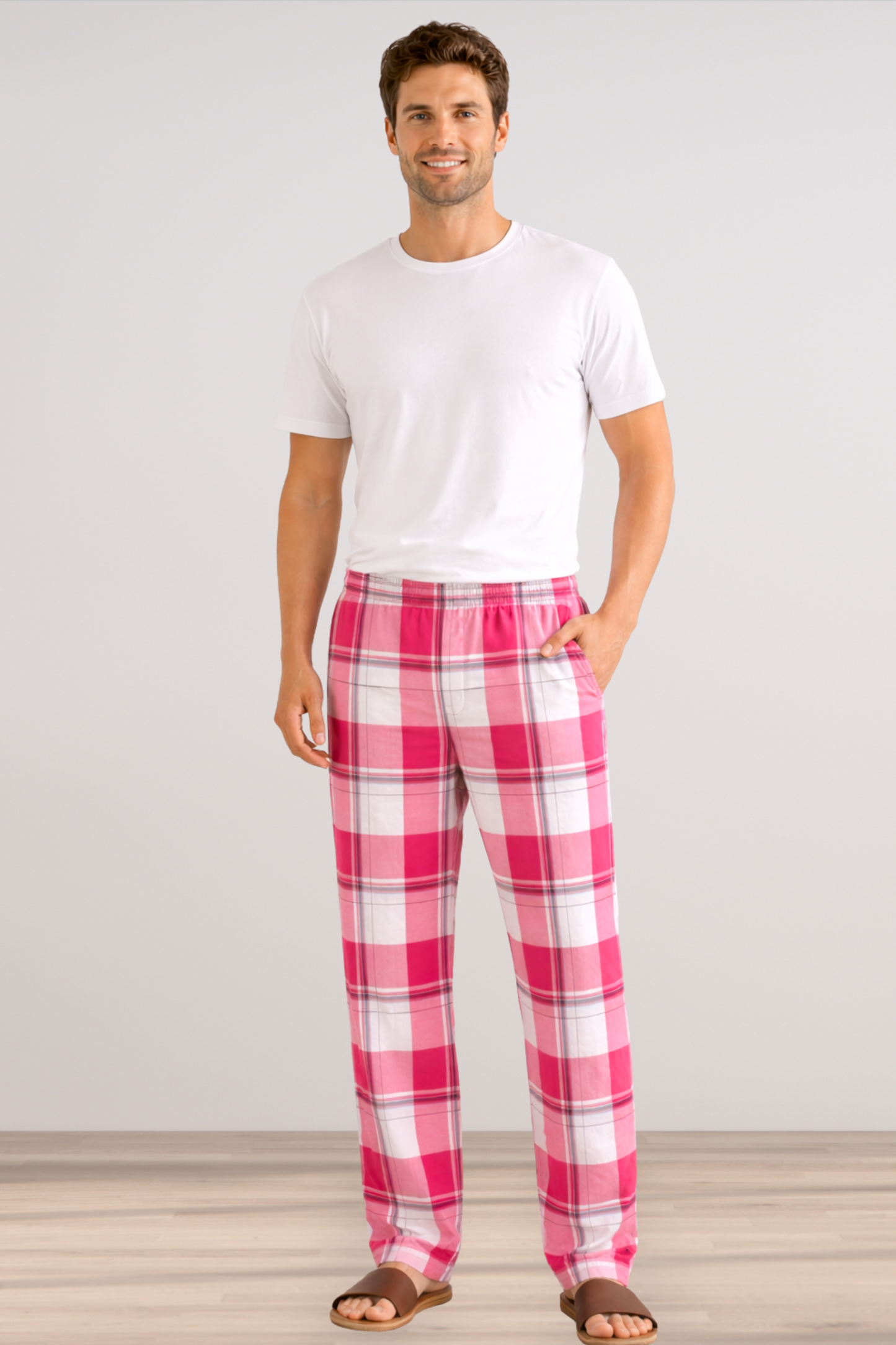 Pink Checked Comfort Cotton Pajama