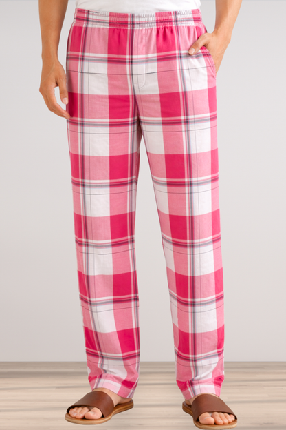 Pink Checked Comfort Cotton Pajama