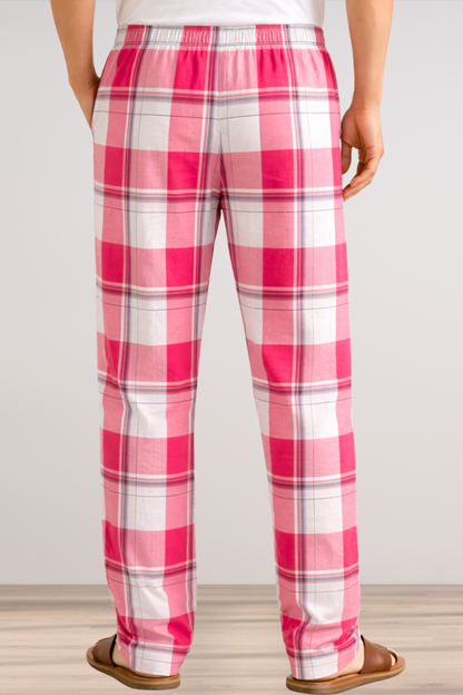 Pink Checked Comfort Cotton Pajama