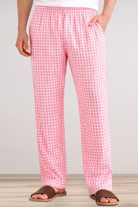 Pink Checked Comfort Cotton Pajama