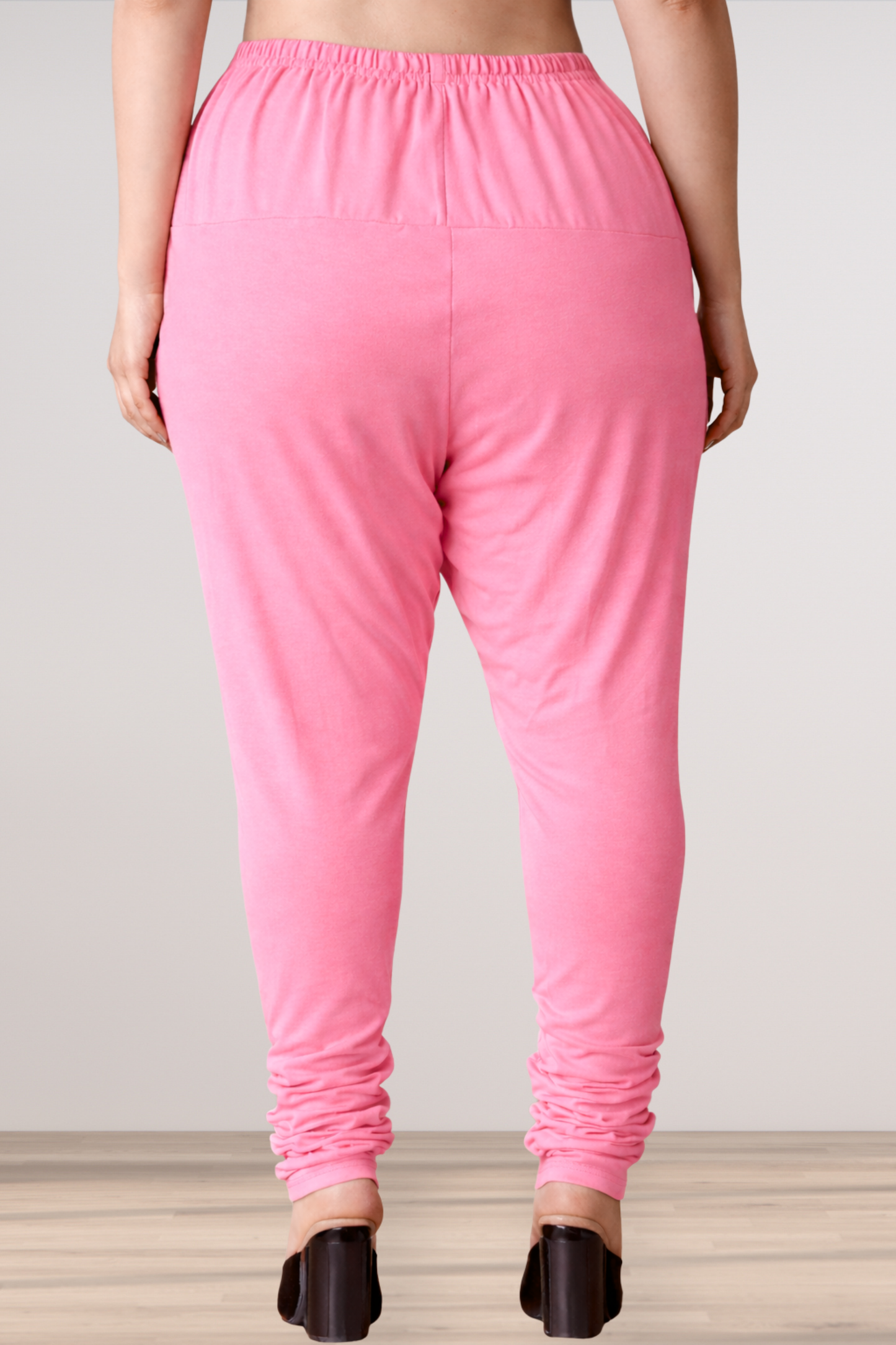 Pink Cotton Churidar Pants