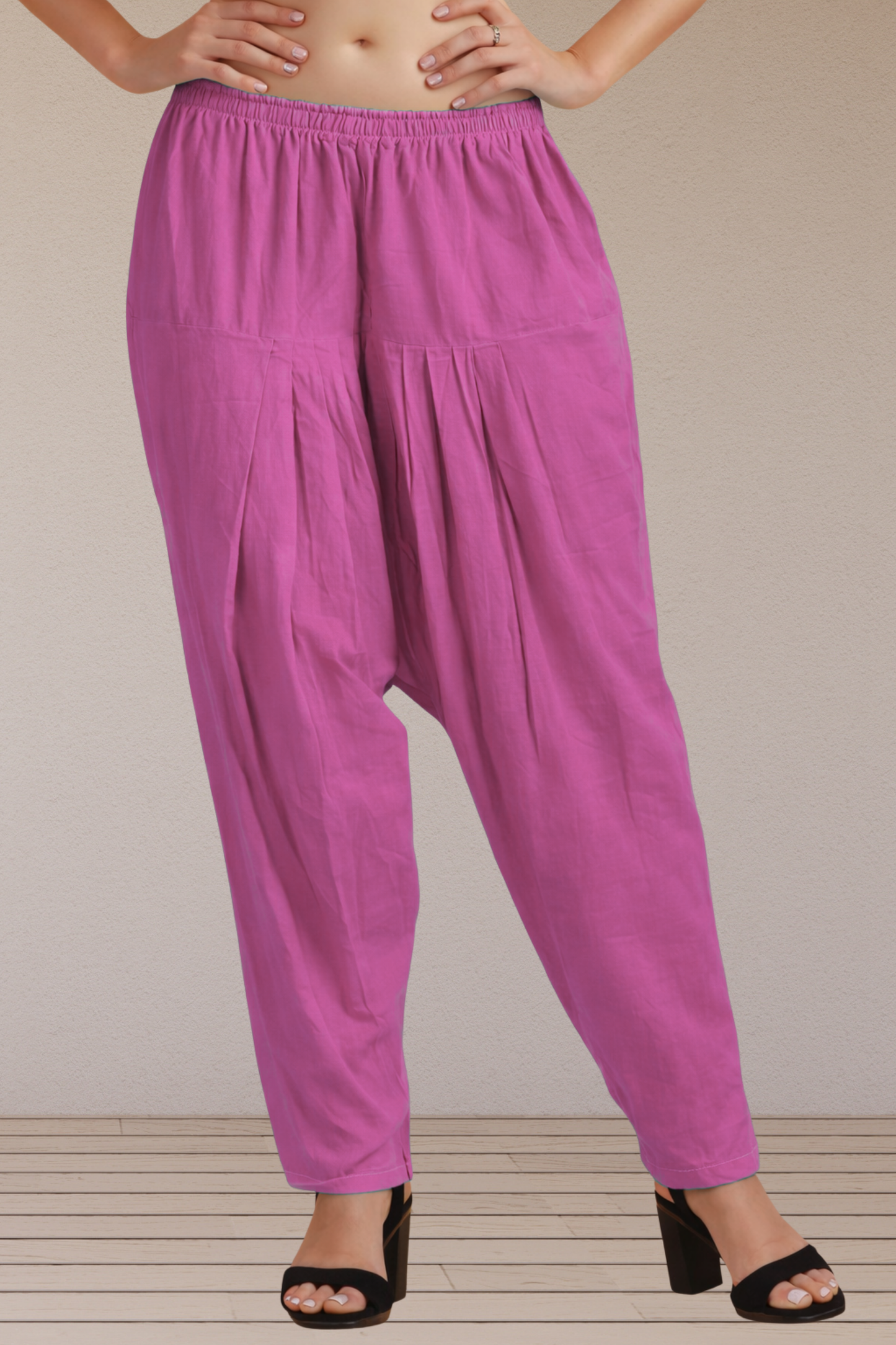 Fuchsia Pink Easy Fit Cotton Salwar