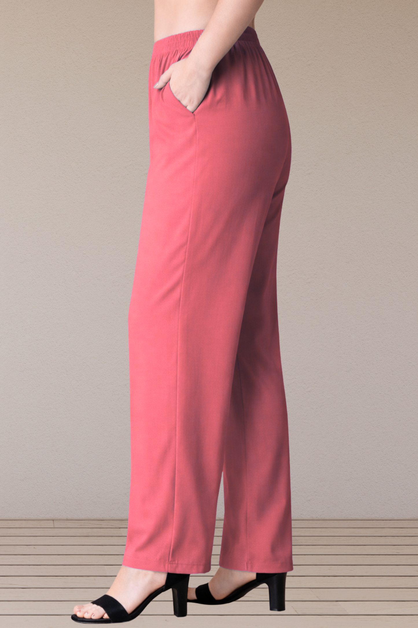Pink Rayon Kurti Pant