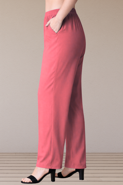 Pink Rayon Kurti Pant
