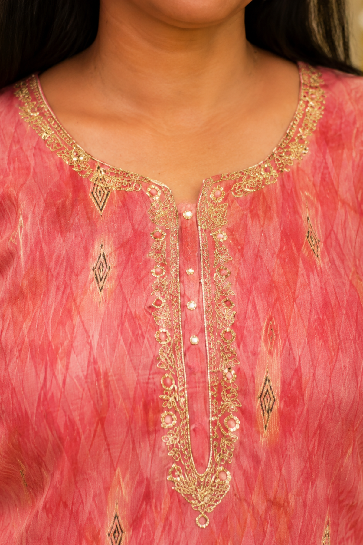 Pink Henna Muslin Suit Set