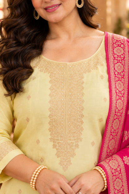 Pink Lemonade Jacquard Silk Suit