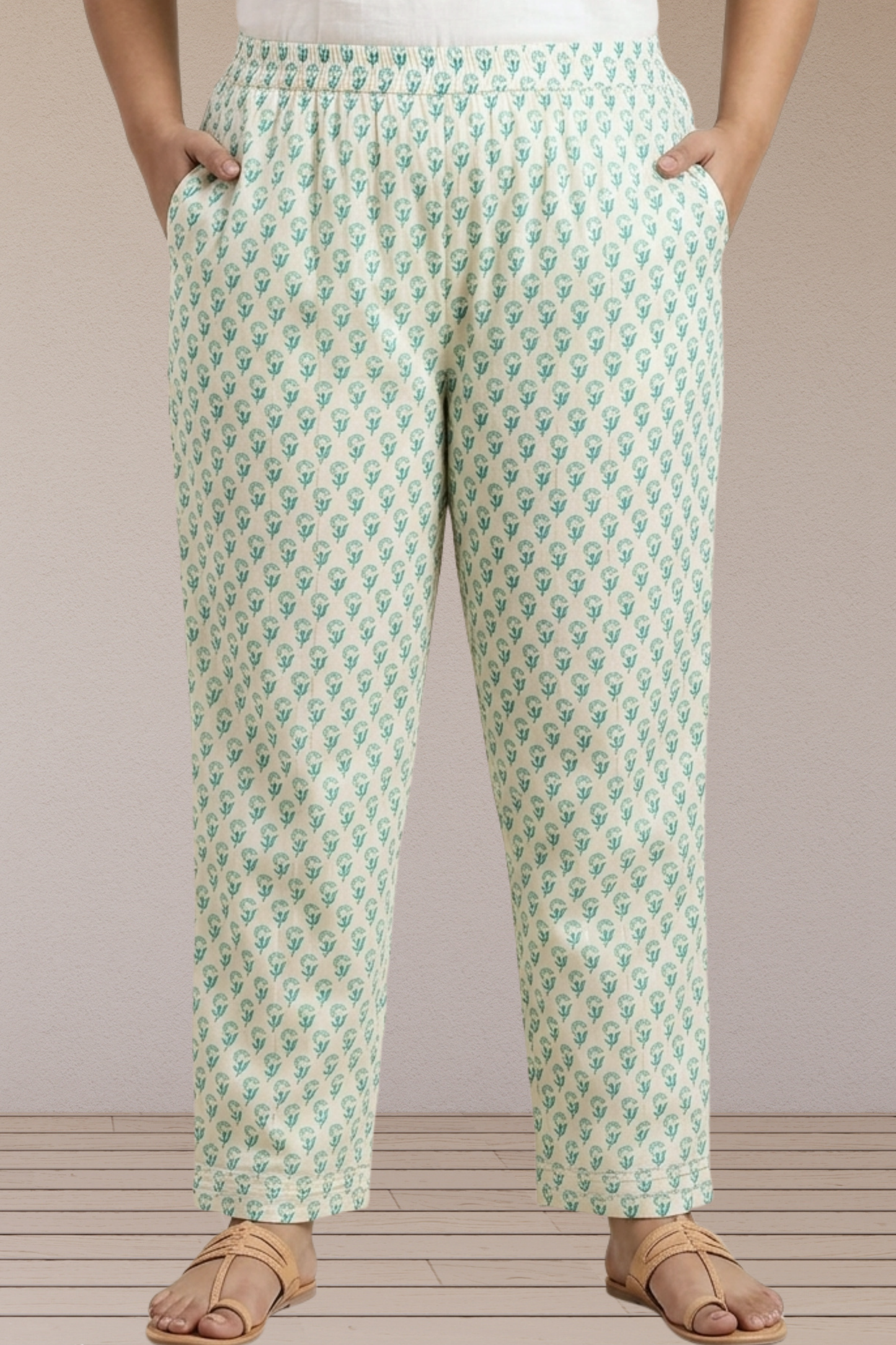 Pista Buta Cotton Pant