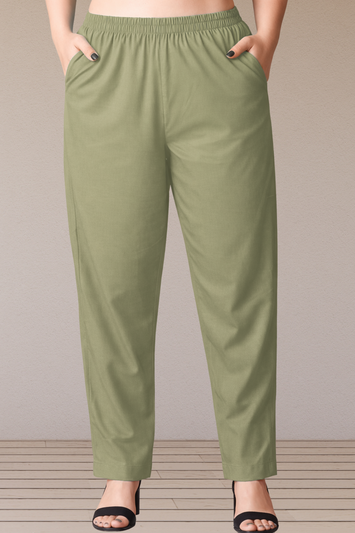 Pista Green Cotton Kurti Pant