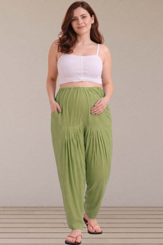 Pista Green Easy Fit Rayon Maternity Salwar