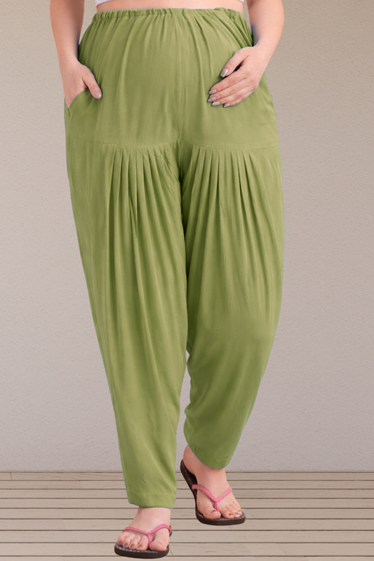 Pista Green Easy Fit Rayon Maternity Salwar