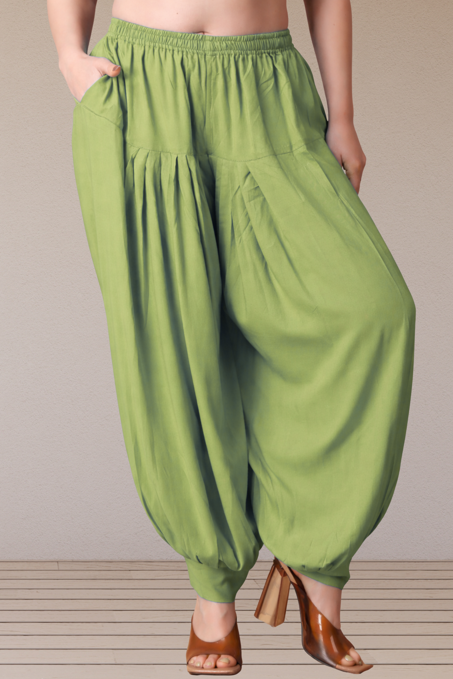 Pista Green Rayon Afghani Salwar