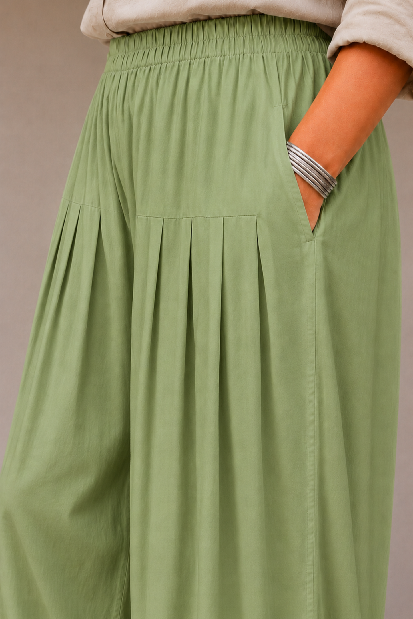 Pista Green Rayon Farshi Salwar