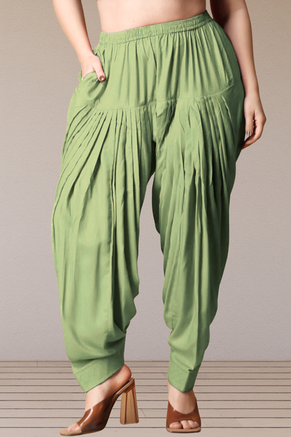 Pista Green Rayon Patiala Salwar