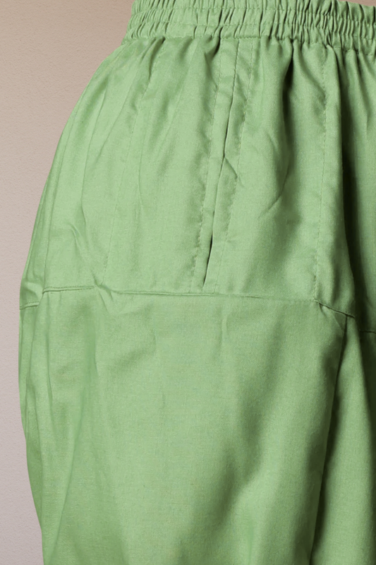 Pista Green Rayon Classic Salwar With Pocket