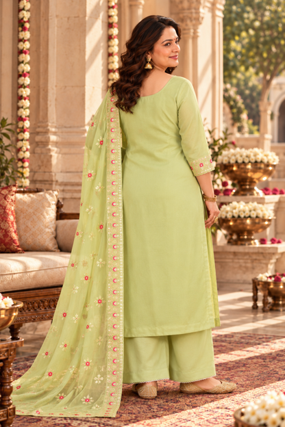 Pista Sequin Organza Suit Set