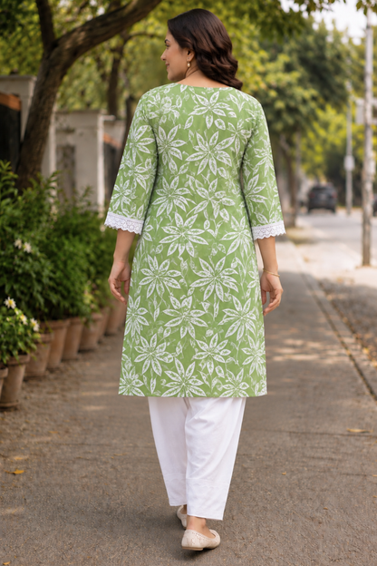 Pistachio Leaf Farshi Salwar Suit