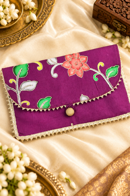 Plum Elegance Handcrafted Shagun Envelope