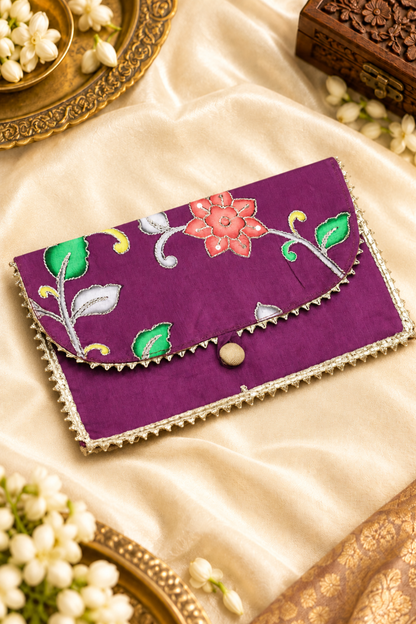 Plum Elegance Handcrafted Shagun Envelope