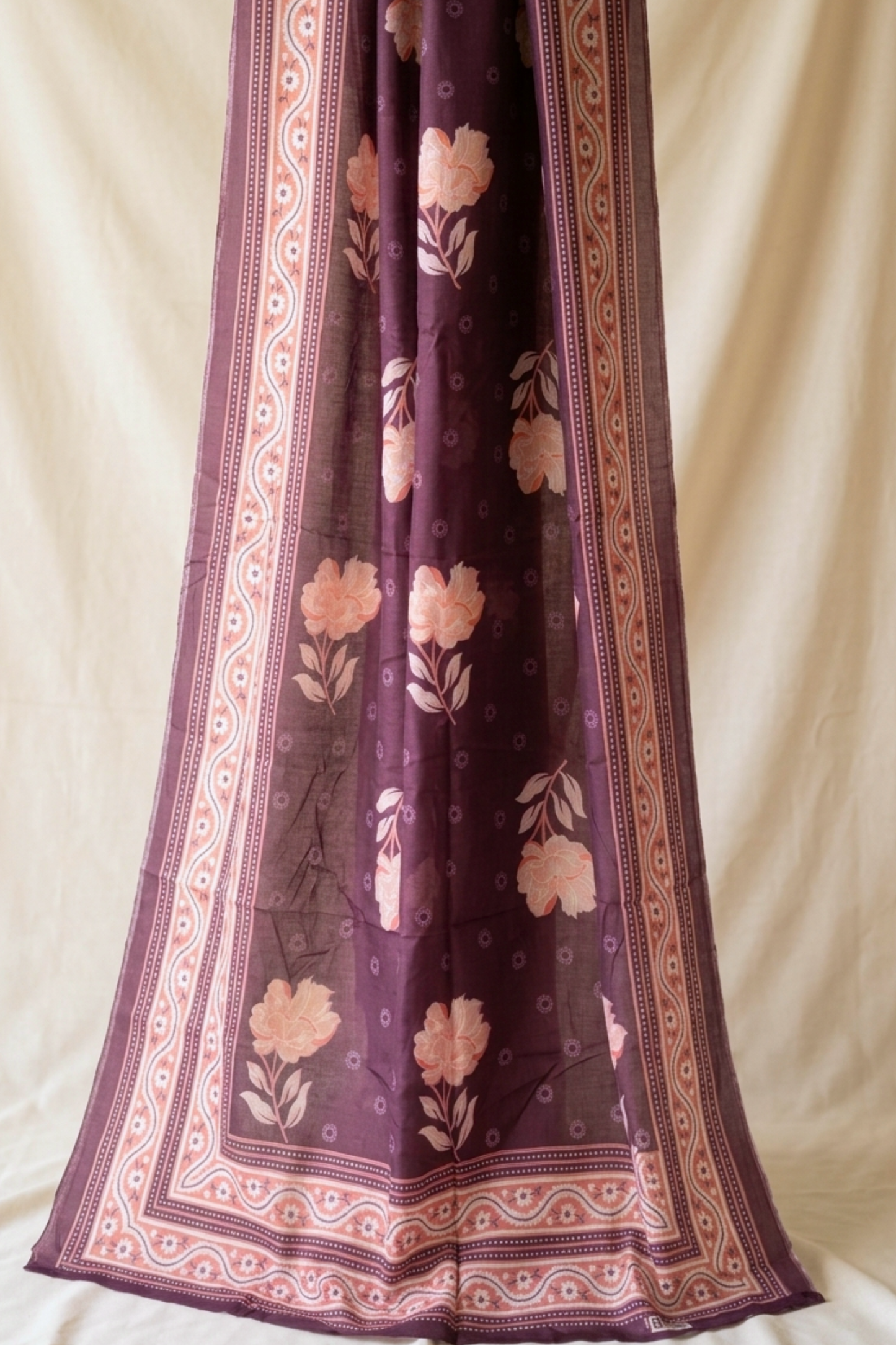 Wine Garden Silk Dupatta