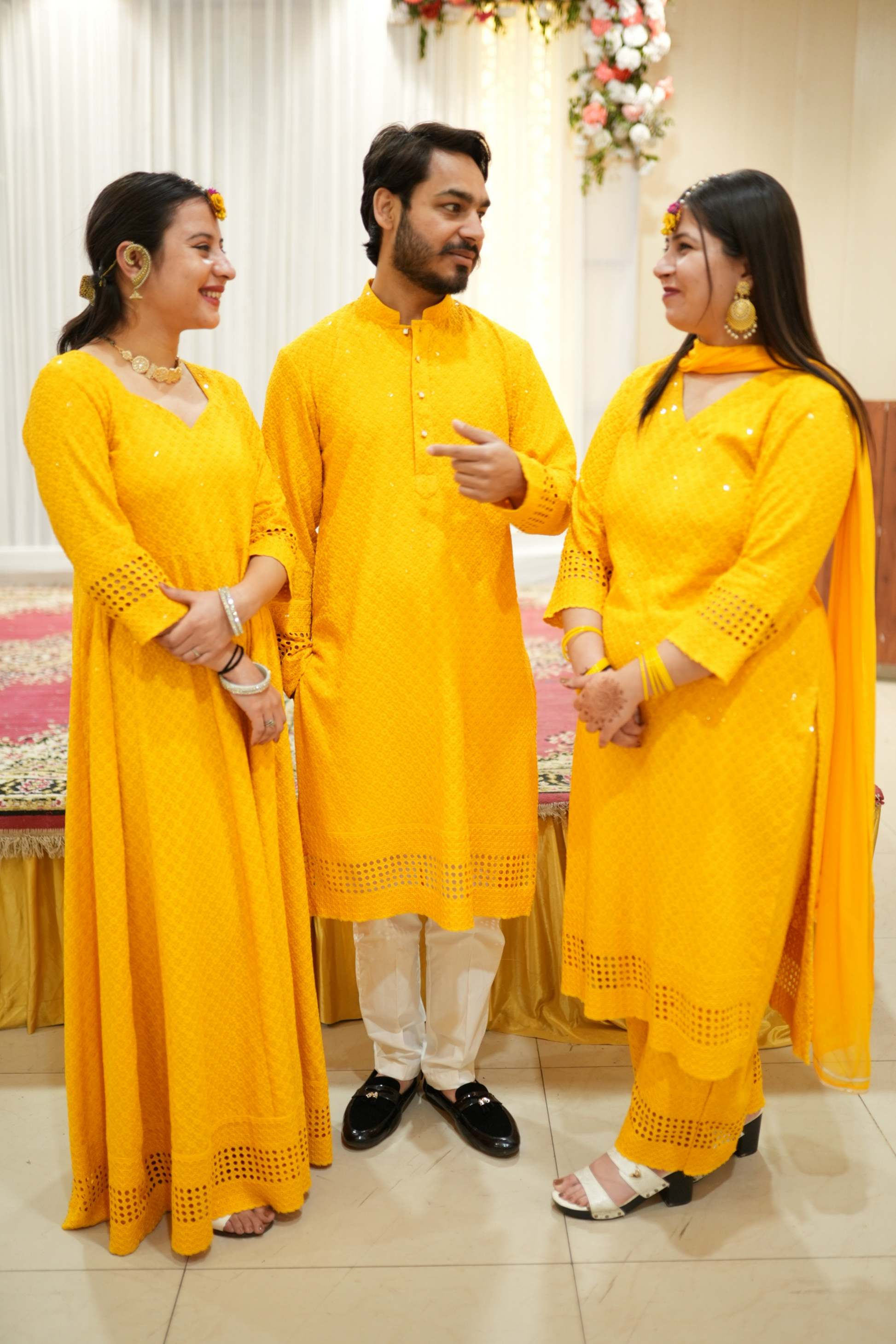 Mustard Gold Sequined Couple Dress M M