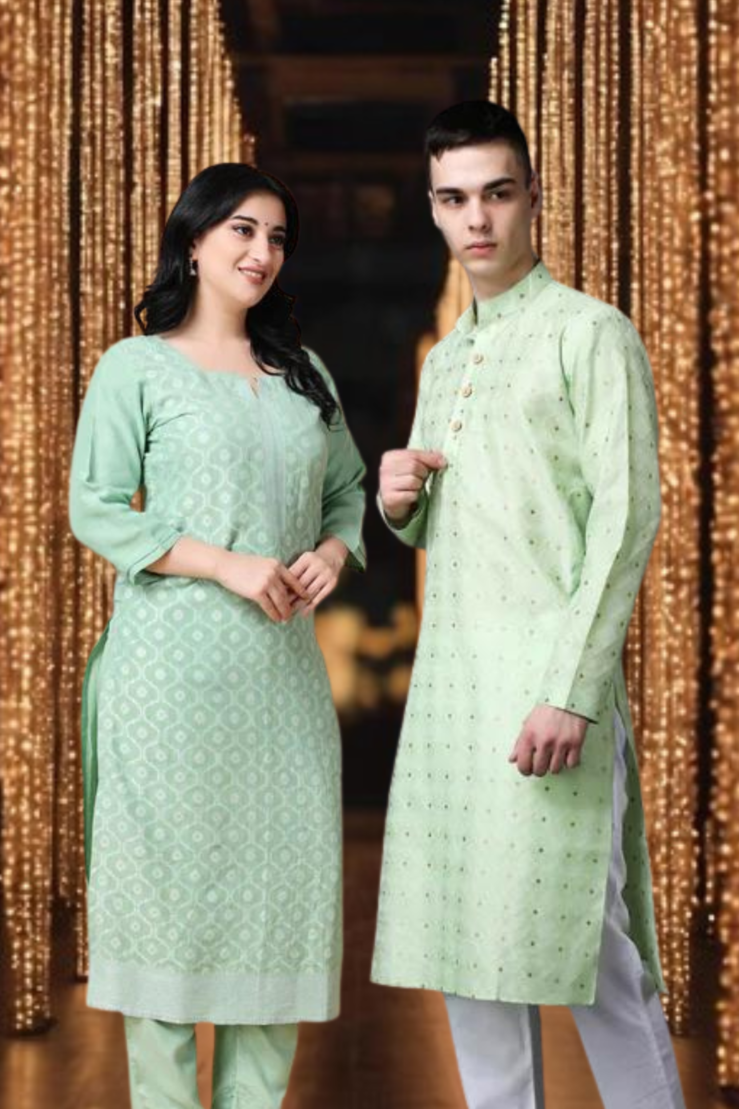 Cotton Couple Matching Combo Dress – Tusok