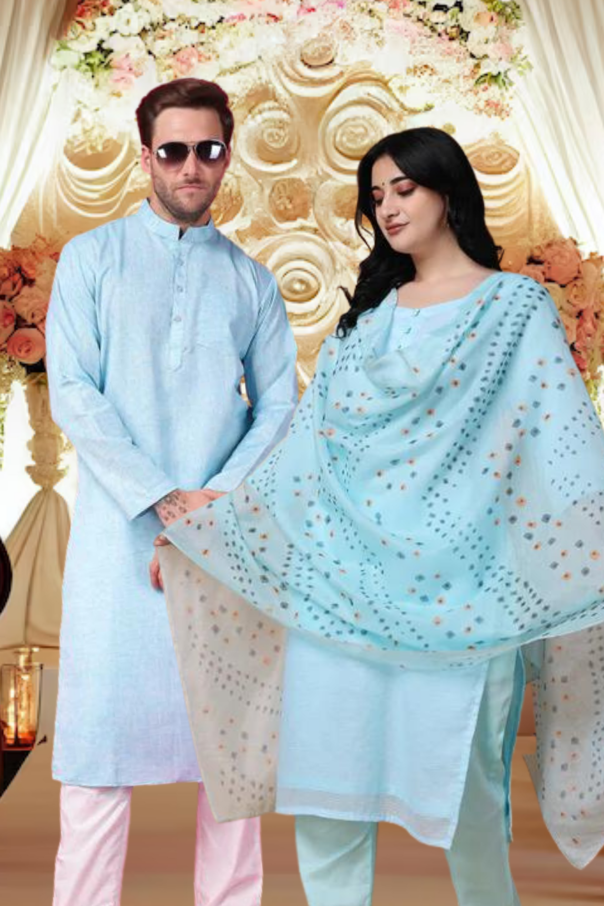 Bridal Lehenga Engagement Dresses Punjabi Buy Plus Size Serene Sky Twinning Couple Dress Apella The XS To 10XL Store Bridal Lehenga Engagement Dresses Punjabi Buy Plus Size Serene Sky Twinning Couple Dress Apella The XS To 10XL Store