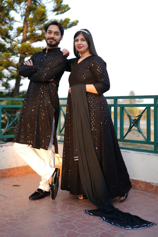 Starry Night Sequined Couple Dress
