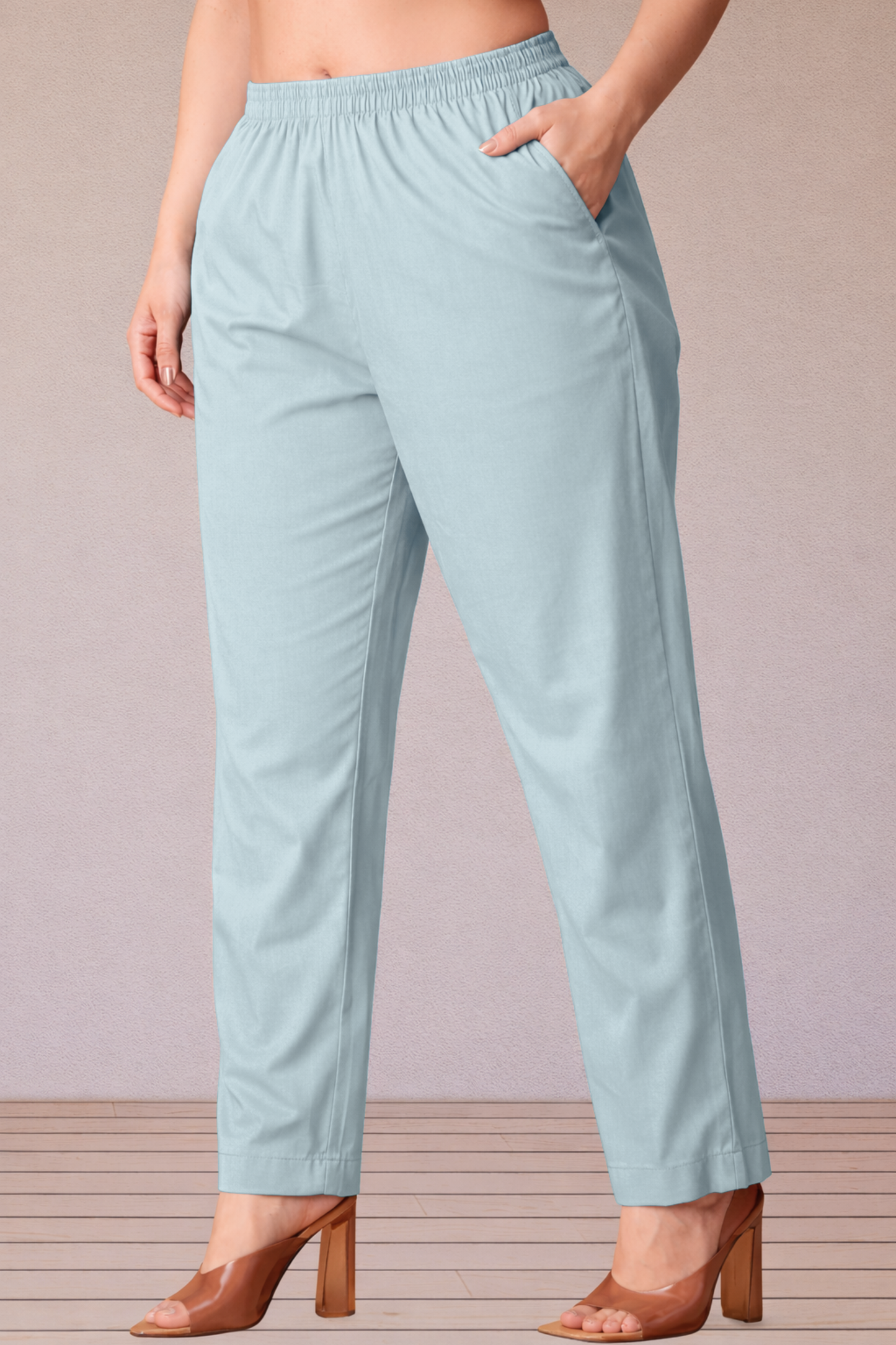 Light Grey Cotton Kurti Pant
