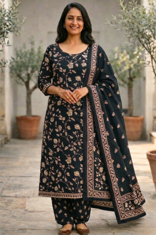 Moonlit Courtyard Cotton Salwar Suit