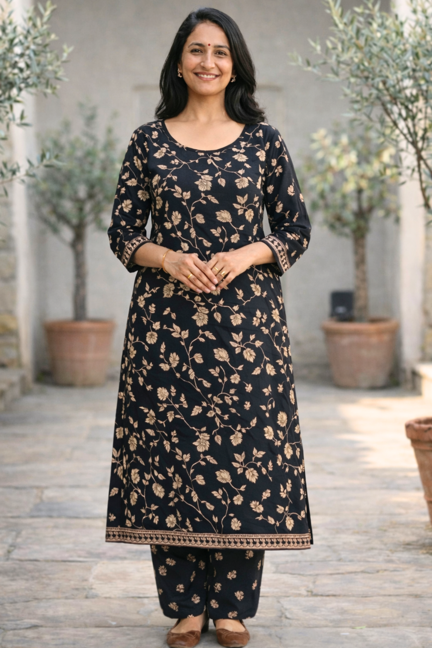 Moonlit Courtyard Cotton Salwar Suit