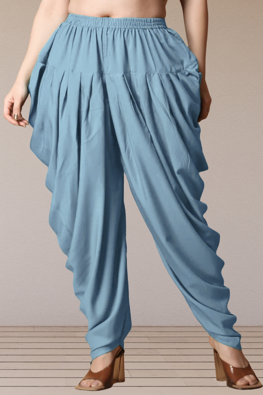 Powder Blue Belted Dhoti Salwar