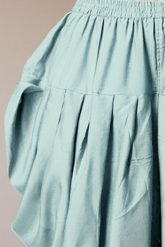 Powder Blue Belted Dhoti Salwar