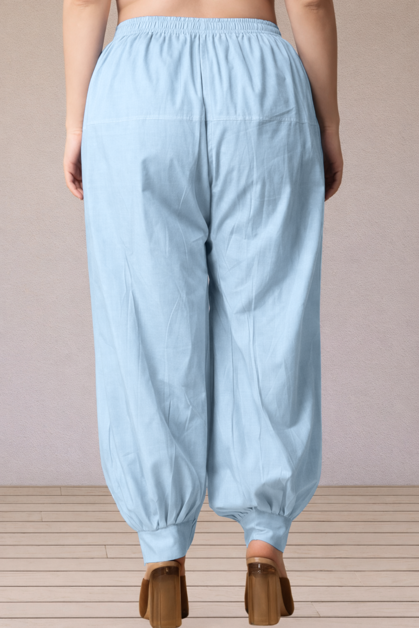 Powder Blue Cotton Afghani Salwar
