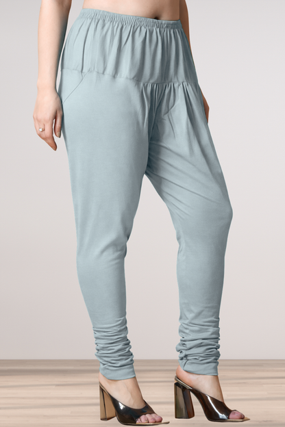 Powder Blue Cotton Churidar Pants