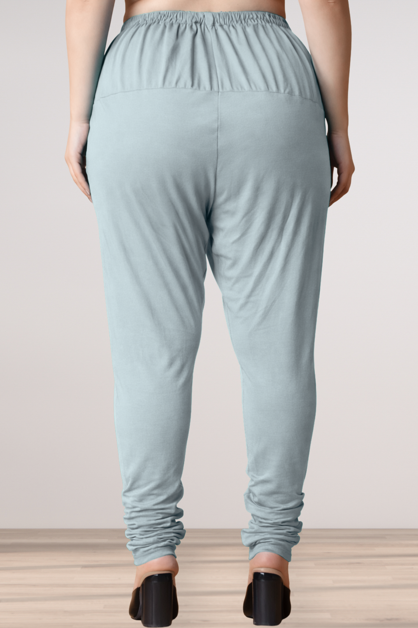 Powder Blue Cotton Churidar Pants