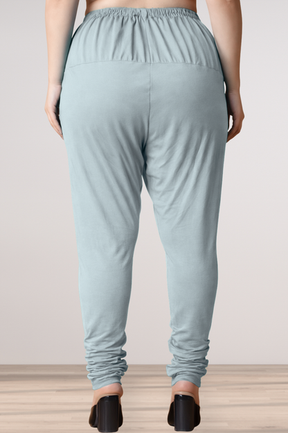 Powder Blue Cotton Churidar Pants