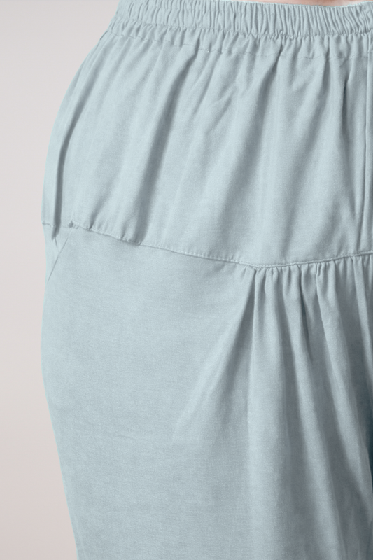Powder Blue Cotton Churidar Pants